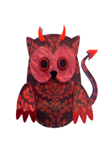 Scarlett The Demon Owl Brooch