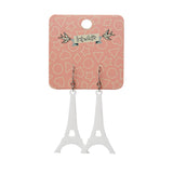 Eiffel Tower Solid Resin Drop Earrings