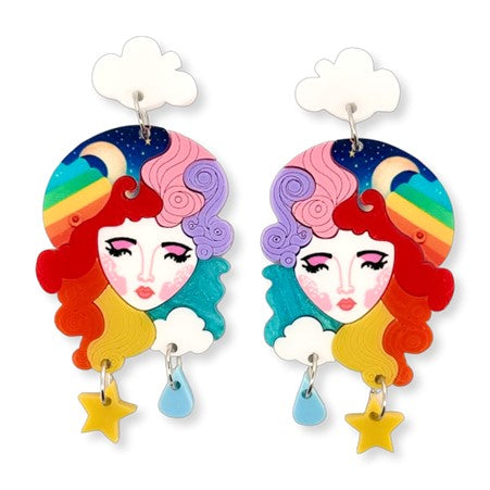 Moon Rainbow Earrings