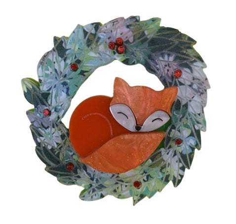 Abby Christmas Wreath Brooch