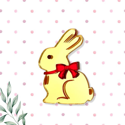 Chocolate Bunny - Mini Brooch