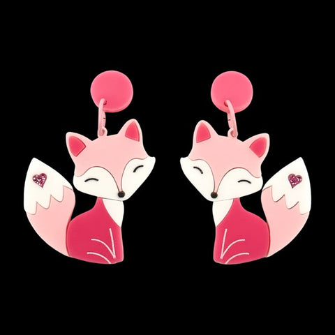 Strawberry Fox Earrings